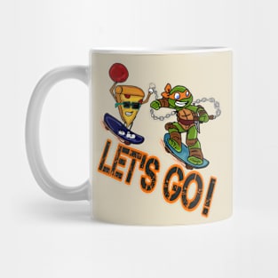 Pizza and turtle sliding Mug